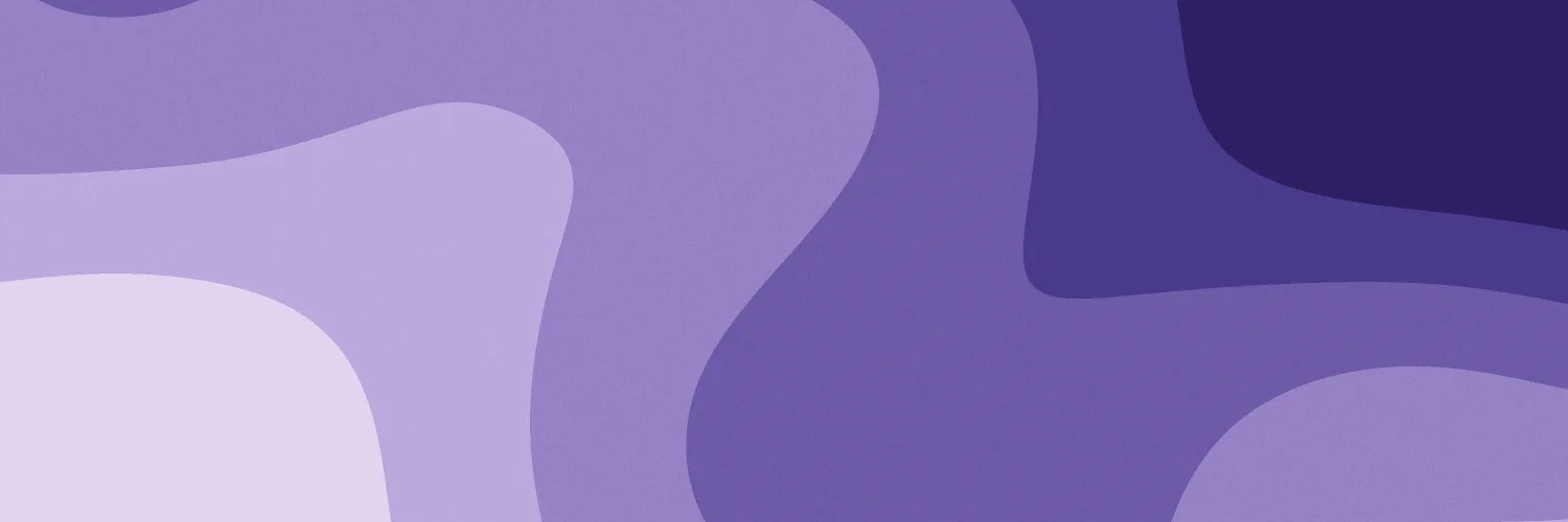 Fundo para X (cabeçalho do perfil): degraus, suaves, na paleta lavanda, 1500 × 500